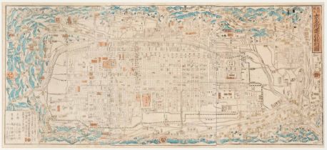 Grosser Stadtplan von Kyoto