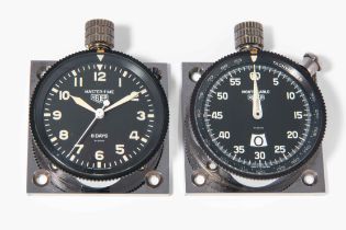 Zwei Heuer Armaturenbrett-Uhren "Master-Time Monte-Carlo",1970er Jahre
