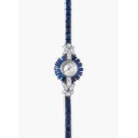 Omega Saphir-Diamant-Damen-Armbanduhr, 1960er Jahre