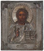 Christus Pantokrator mit Silberoklad