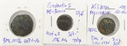 3 antike Münzen
