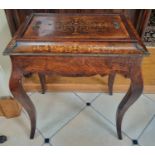 A 19th Century Walnut, veneered and Inlaid Planter with cabriole supports ormolu mounts and with