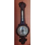 An early 19th Century Mahogany mercury Banjo Barometer by T Washmore of Southampton. W 32 x H 103 cm