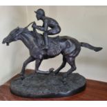 A Bronze of a horse in full flight signed Mene. W 25 x H 20 cm approx.