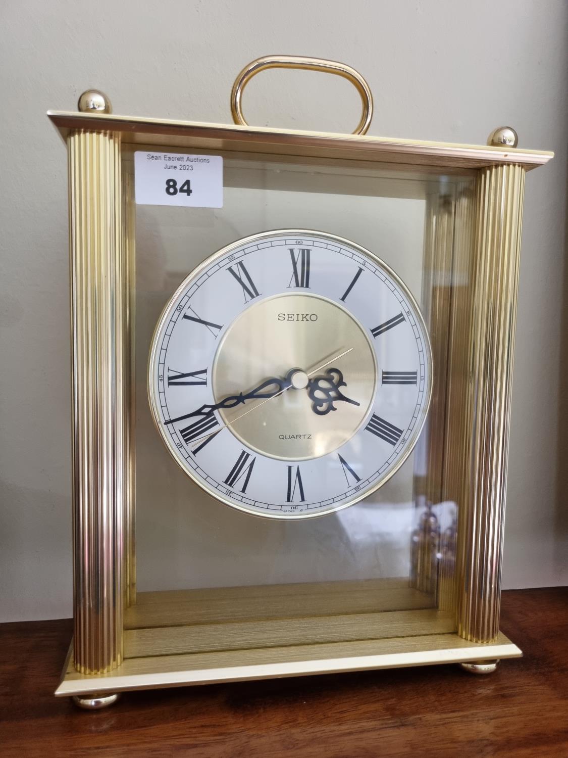 Two Carriage Clocks. Largest being 20 x 8 x H cm approx.