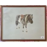 Norwegian Pony a coloured print after a Watercolour by Maurice Wilson. 39 x 50cm approx.