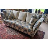 A Fantastic Parker Knole style Couch of large size. W 240 x D 97 x SH 48 x BH 97 cm approx.