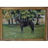 Brian Byrnes. A 20th Century Oil on Board of a Racehorse. Parker Peel. Signed LL 1984. N.B. This