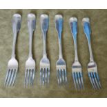 A set of Irish Silver Forks, James Salter 1802, 414 gms approx.