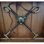 An unusual Brass and Copper wall Hanging. W 24 x 23 cm approx.