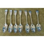 A set of Irish Silver tea Spoons, Richard Whitford 1815 retailed by Mathew West. 140 grams approx.