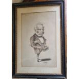 A 19th Century Watercolour of a Gentleman. Monogrammed LR. 16 x 25 cm approx.