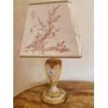 A pair of hand painted Table Lamps. H 29cm approx.