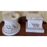 Two Marble stand Bases with highly carved outline.