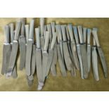 A good quantity of Silver handled knives by Viners 17 table Forks and 13 desert Forks, along with