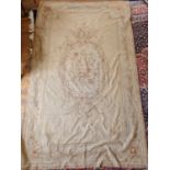 An Aubusson design Rug/Wall Hanging with cream ground.