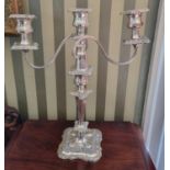 A pair of 20th Century twin branch Candelabra. W 34 x H 42 cm approx.