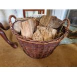 A god Wicker Log Basket. W 55 x H 30 cm approx.