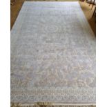 A very large fine woven Carpet with bespoke floral design embossed with a floral pattern.