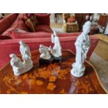 A good quantity of Blanc de Chine Oriental Figures. Tallest being 25 cm approx.