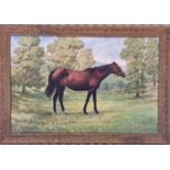 Marshall C Hudson. A large Oil on Board of a Racehorse. Signed LR. Marshall C Hudson. A.R.H.A. The
