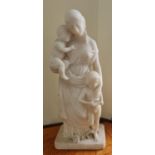 A good 19th Century Parian Ware Figure of a Grecian Mother and children. H 43 cm approx.