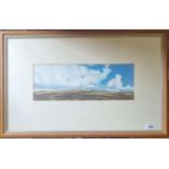 A 20th Century Oil on Paper of a mountainous moorland scene after O'Neill. 12 x 33cm approx.