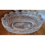A Magnificent Waterford Crystal oval Centre Dish of large size with pineapple cut effect and with