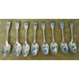A set of eight Irish Silver tea Spoons, Thomas Townsend 1772. 164 gms approx.