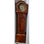 A 19th Century Mahogany Irish Longcase Clock with brass dial. By Thomas Blundell. H 184 x W 46 cm