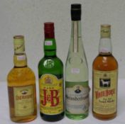 Alkoholika, vier Flaschen