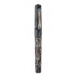 VISCONTI "VERSAILLES" FOUNTAIN PENBlue acryloid barrel and sterling silver fittings and