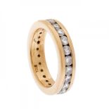 TOUS.Ring complete alliance in 18k yellow gold. With diamonds, brilliant cut, colour G/H, purity