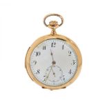 La Chaux-de-Fonds NATIONAL WATCH CO pocket watch, for blind people.In 18kt yellow gold. Circular