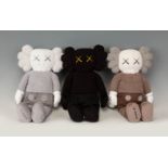 KAWS (New Jersey, 1974)."Holiday, Hong Kong Plush. 2019.Set of three plush toys, 100% polyester.