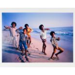 LAWRENCE SCHILLER (New York, 1936)."The Jackson Five, 1969.Photograph, edition of 35.Stamps on the