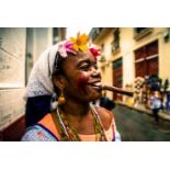 MAX BEERMAN (Netherlands)."Smiling Habanera" (Havana, Cuba 2015).High quality photographic print.