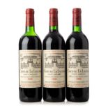 Three bottles Château La Lagune Grand Cru Classé 1996,Haut Médoc, Bordeaux, France.Category: red