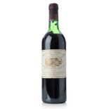 A bottle Château Margaux Premier Grand vin 1978, Margaux, Bordeaux, France.Category: red wine.75