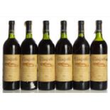 Six bottles of Campillo, Gran Reserva 1985, Rioja.Category: Red wine.Numbered bottles.Level: B/C/D.