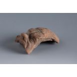 Grotesque head. Smyrna, 3rd century BC.Terracotta.Provenance: Smyrna, 1895-1905. Collection Paul