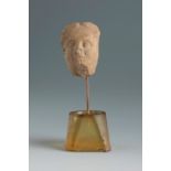 Female head. Smyrna, 3rd century BC.Terracotta.Provenance: Smyrna, 1895-1905. Collection Paul Gaudin