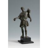 God Lar. Rome, 1st-2nd century AD.Bronze.In good state of preservation.Measurements: 15 cm (height);