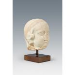 Head of an infant. Attic Greece, 4th century BC.Marble.Provenance: Private collection A. A., Vienna,