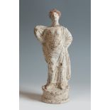 Female figure. Greek culture. Hellenistic period, IV-II BC.Terracotta.Good state of preservation.