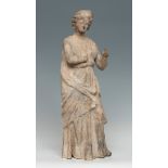 Female statue; Greece, Hellenistic period, 3rd-2nd century BC.Terracotta.Thermoluminescence