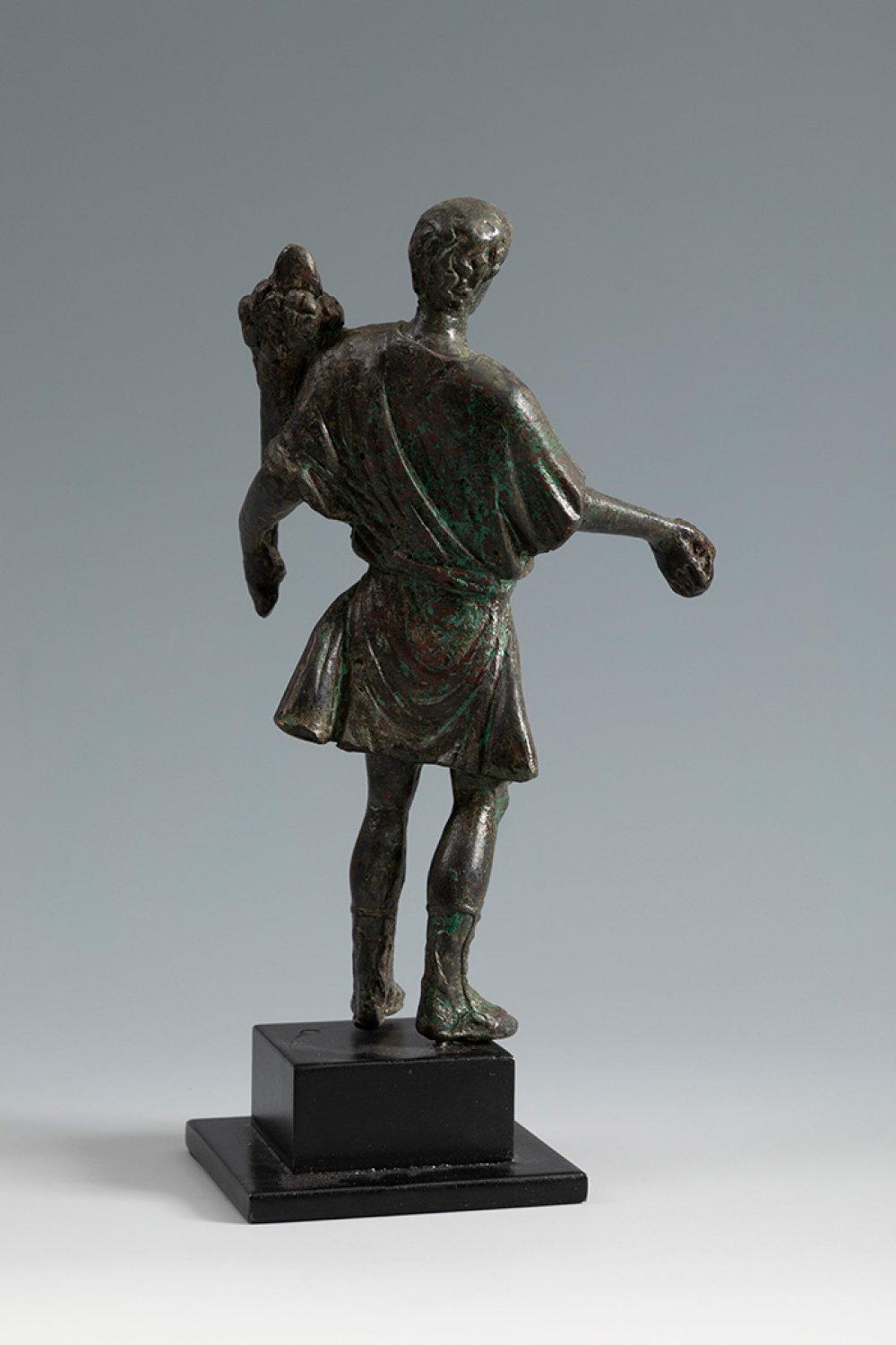God Lar. Rome, 1st-2nd century AD.Bronze.In good state of preservation.Measurements: 15 cm (height); - Image 4 of 4