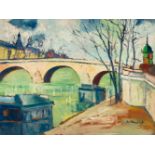 ELISÉE MACLET (Lyons-en-Santerre, 1881 - Paris 1962)."Pont Royal over the River Seine".Oil on