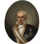 AUGUSTO MANUEL DE QUESADA Y VÁZQUEZ (Seville, 1824 - 1891)."Portrait of a Gentleman.Oil on canvas.It