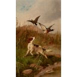 FEDERICO JIMÉNEZ Y FERNÁNDEZ (Madrid, 1841- 1931)."Hunting".Oil on canvas.Signed in the lower left